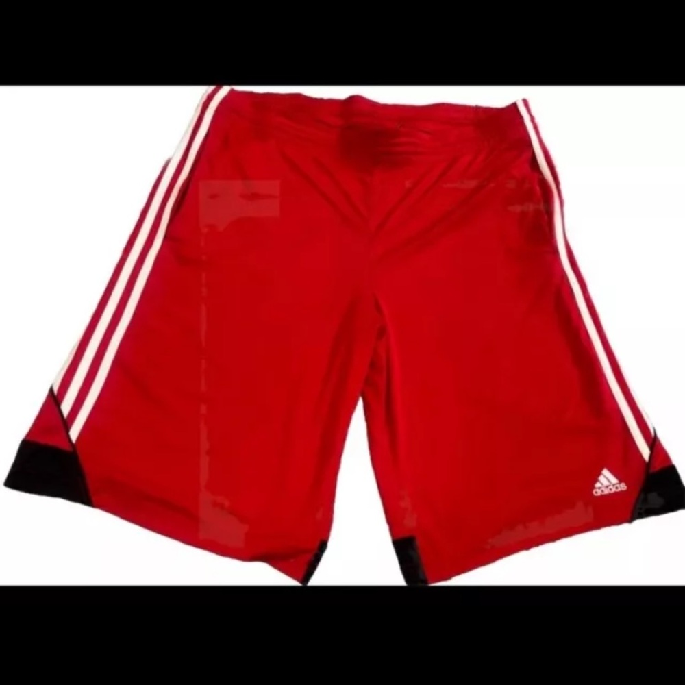 Adidas Mens Climalite Active Shorts Size (S) Red Basketball Gym Workout